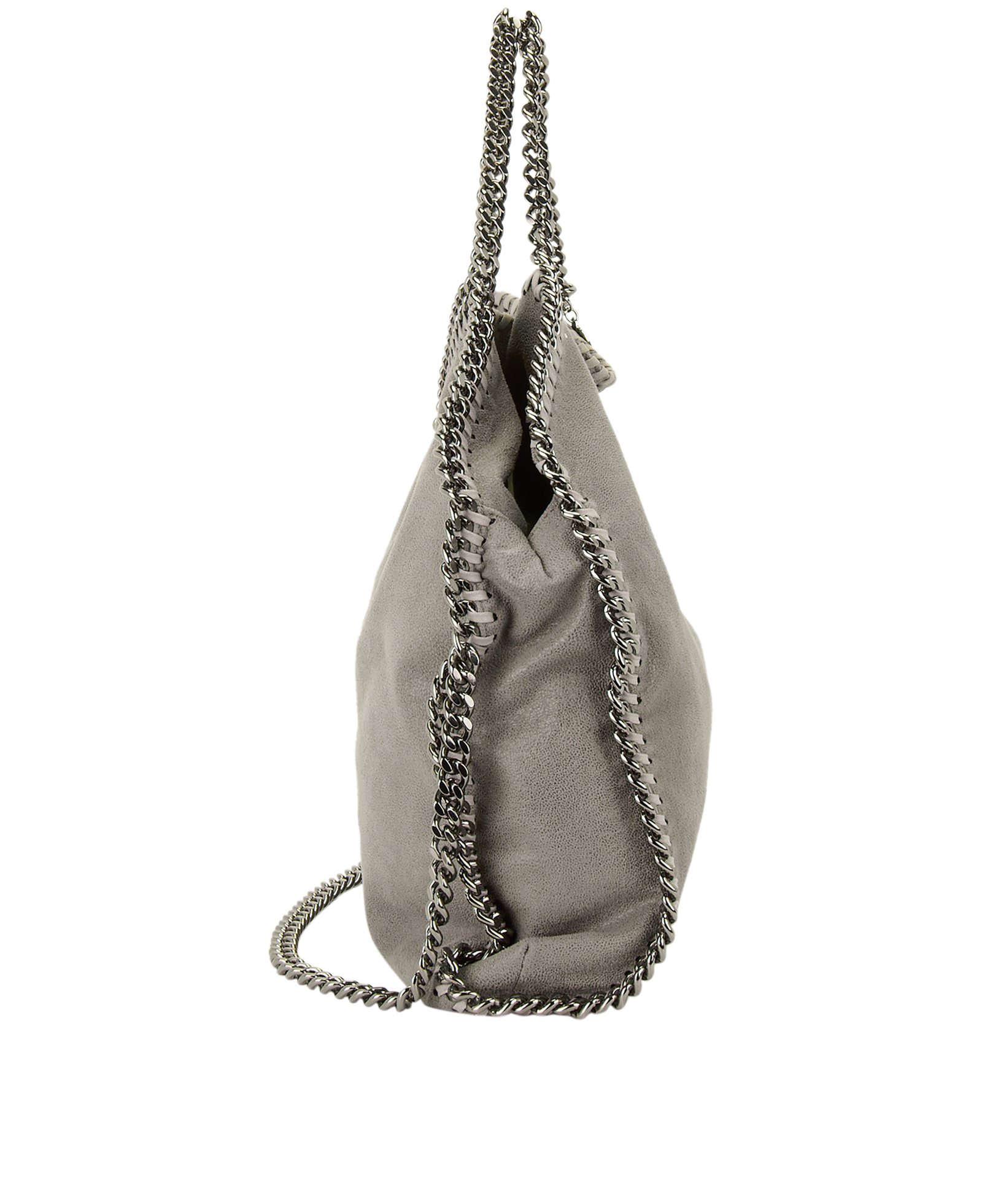 Falabella Fold-Over Tote, &pound;450, Handbags, Grey, Faux Leather, Side view